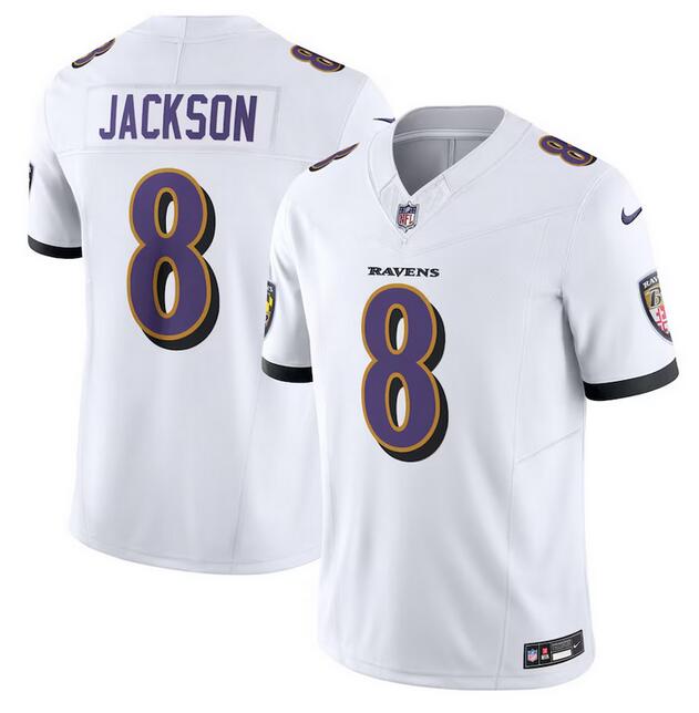 Men's Baltimore Ravens ACTIVE PLAYER Custom White 2023 F.U.S.E Vapor Football Jersey Men's Baltimore Ravens ACTIVE PLAYER Custom White 2023 F.U.S.E Vapor Football Jersey